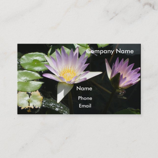 Summer Water Lilies Business Card (Front)