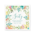 Summer Watercolor Floral Custom 60th Birthday