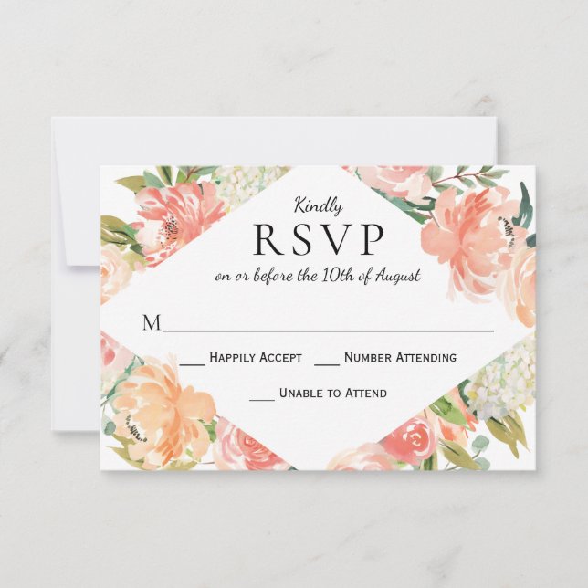 Summer Watercolor Floral Medley RSVP (Front)