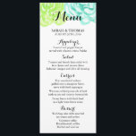 Summer Watercolor Flowers Wedding Menu Cards<br><div class="desc">Custom wedding menus with a beautiful and elegant watercolors floral theme. Perfect for summer and spring weddings as well as country,  rustic,  garden,  themed weddings,  etc.</div>