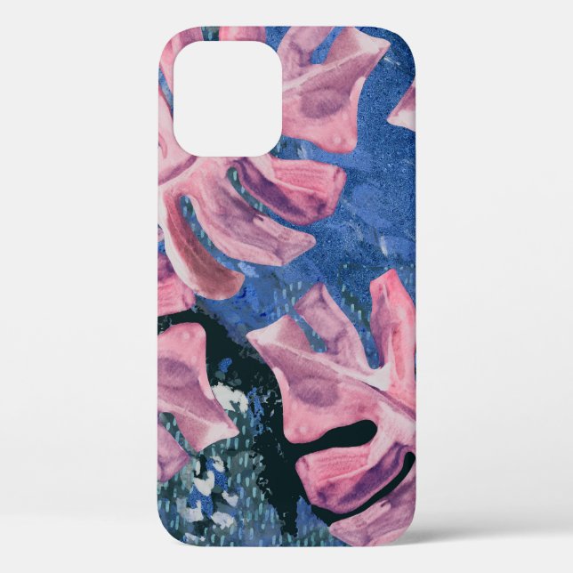 Summer Watercolor Tropical Grunge Pattern Case-Mate iPhone Case (Back)