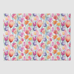 Summer Watercolor Tulip Tissue Paper