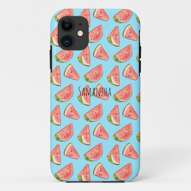 Summer Watercolor Watermelon Slices Case-Mate iPhone Case (Back)