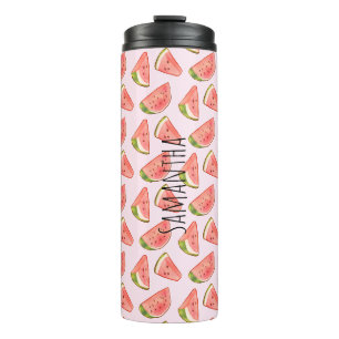 Summer Watercolor Watermelon Slices Thermal Tumbler