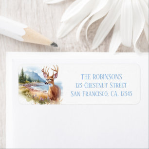 Summer Watercolor white tailed deer