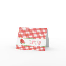 Summer Watermelon and Red Gingham Plaid