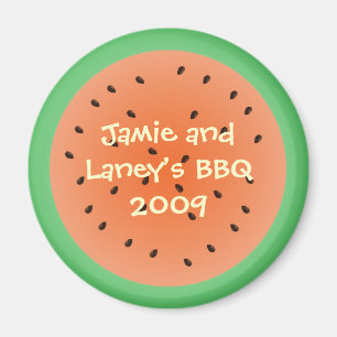 Summer watermelon circle magnet party favour