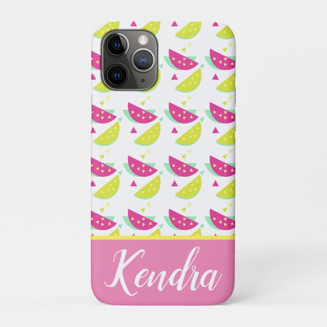 Summer Watermelon Fruit Mix Pink Yellow Confetti Case-Mate iPhone Case (Back)