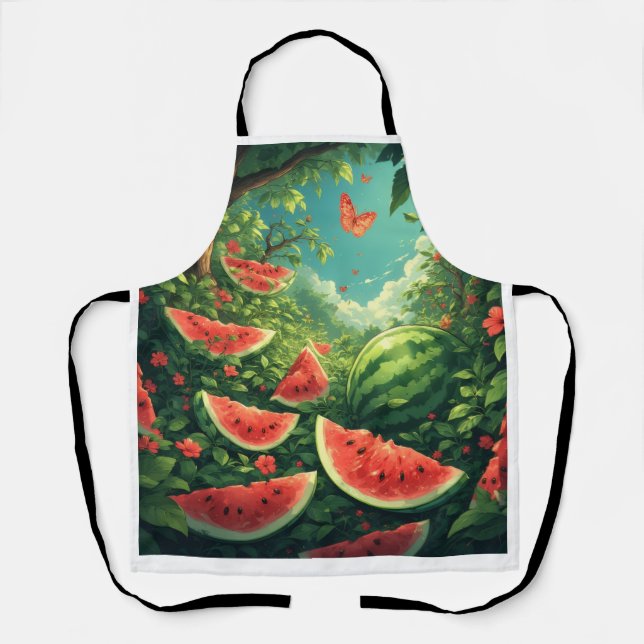 Summer Watermelon Garden – Colourful Nature Apron (Front)