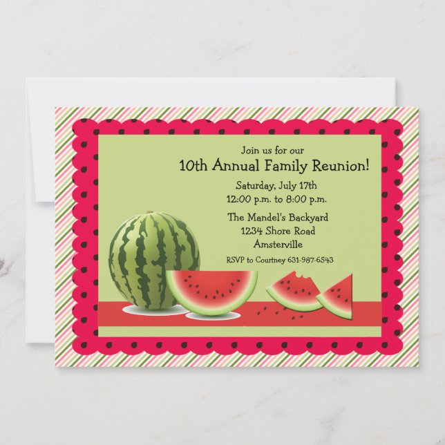 Summer Watermelon Invitation (Front)