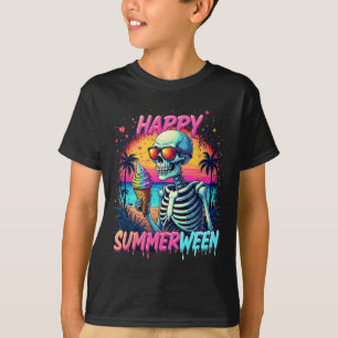 Summer Watermelon Jack-o-lantern Happy Summerween  T-Shirt