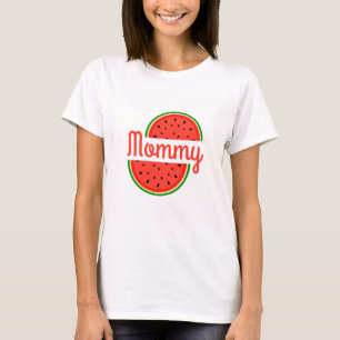 Summer Watermelon Mama Mummy To Be Baby Shower T-Shirt
