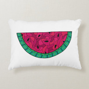 Summer Watermelon Mosaic Decorative Cushion