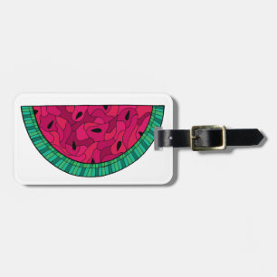 Summer Watermelon Mosaic Luggage Tag
