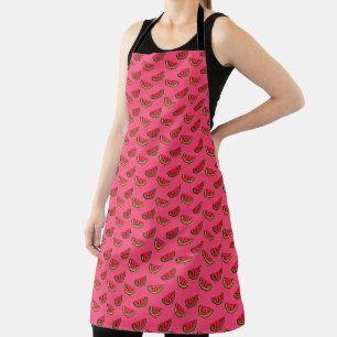 Summer Watermelon on Pink Pattern Apron