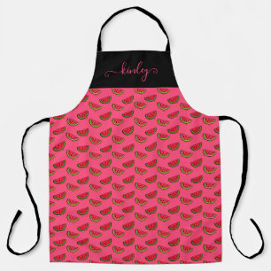 Summer Watermelon on Pink Pattern Apron