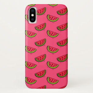 Summer Watermelon on Pink Pattern iPhone X Case