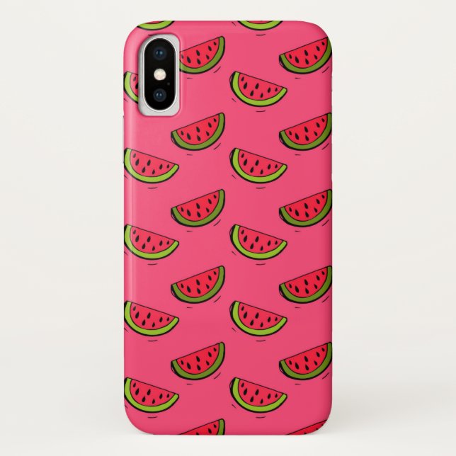 Summer Watermelon on Pink Pattern Case-Mate iPhone Case (Back)