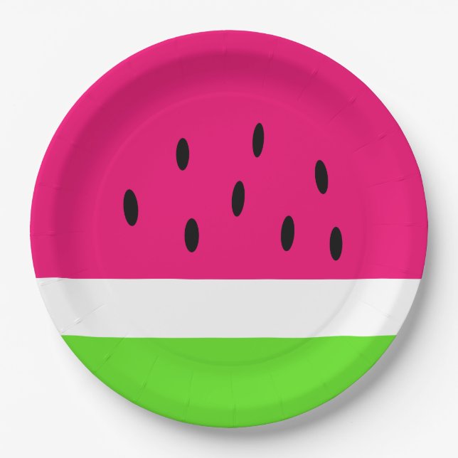 Summer Watermelon Paper Plate (Front)