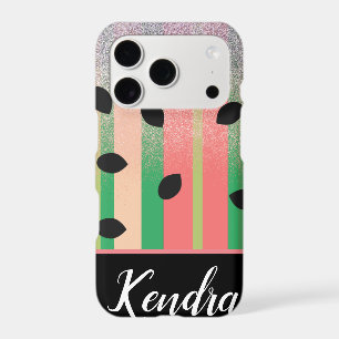Summer Watermelon Seed Stripe Illustration Sparkle