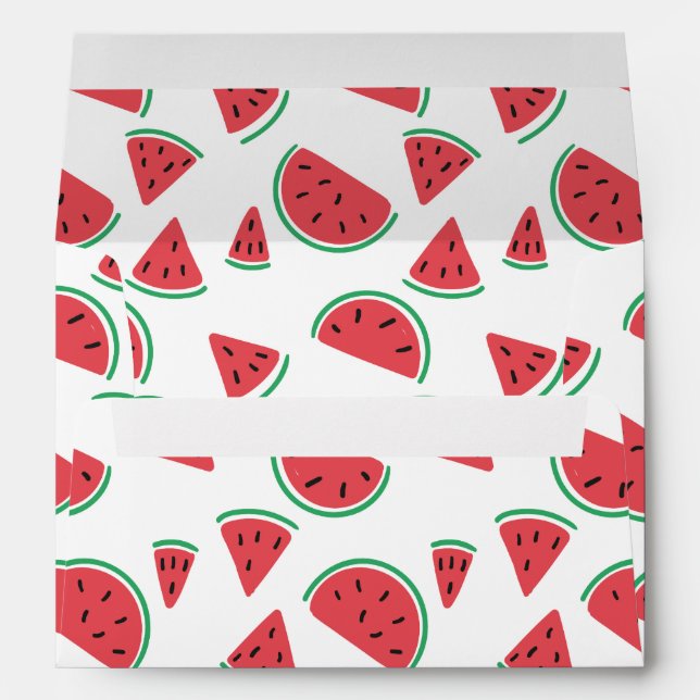 Summer Watermelon Slices Pattern Envelope (Back (Bottom))