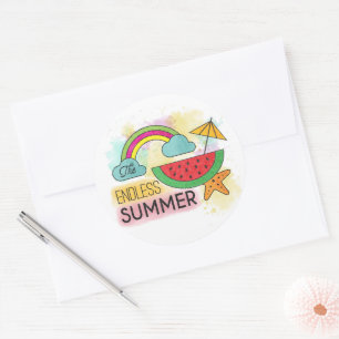 Summer Watermelon Sunshine Rainbow Sticker