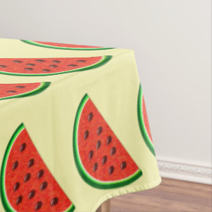 Summer Watermelon Yellow Tablecloth Home Decor