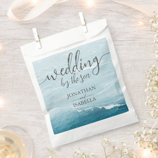 Summer wedding by the blue wavy sea ombre ocean favour bags (Clipped)