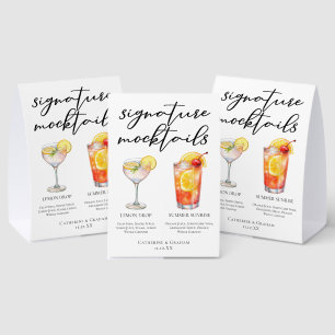 Summer Wedding Mocktails Lemon Drop Sunrise Menu
