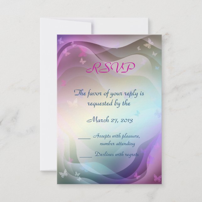 Summer Wedding RSVP cards (Front)