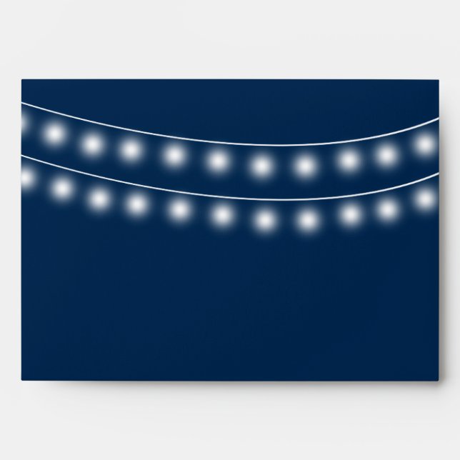 Summer Wedding String Lights Design Envelope (Front)