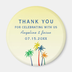 Summer Wedding Thank You Favor Magnet