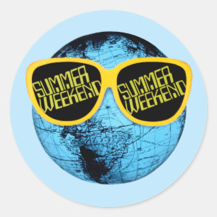 Summer Weekend - promo graphic Classic Round Sticker