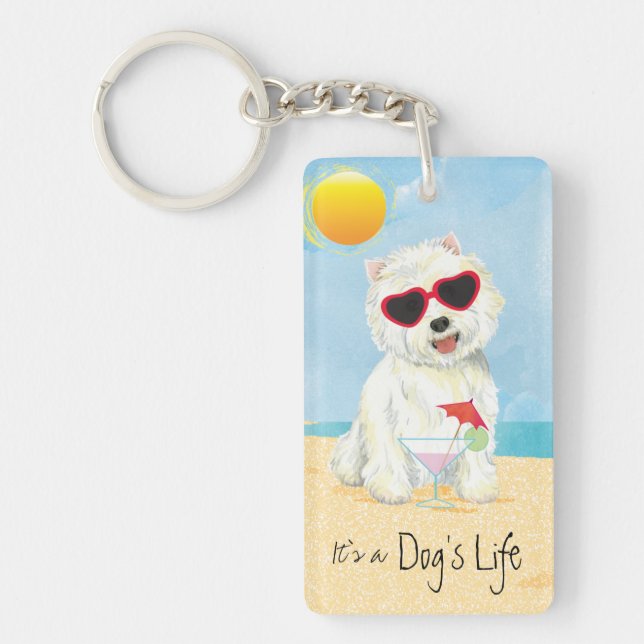 Summer Westie Key Ring (Front)