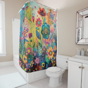 Summer Whimsical Shower Curtain