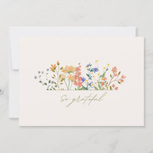 Summer Widlflower Boho Wedding Thank You 