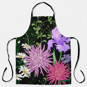 Summer Wild Flowers Seamless Sketch Apron
