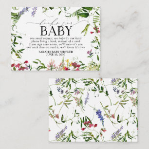 Summer Wildflower Baby Shower Book Request Enclosure Card