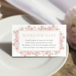 Summer Wildflower Baby Shower Books for Baby Enclosure Card