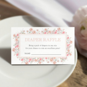 Summer Wildflower Baby Shower Diaper Raffle Enclosure Card