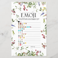 Summer Wildflower Baby Shower EMOJI Game
