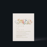 Summer Wildflower Boho Wedding Invitation<br><div class="desc">This beautiful Boho-inspired wildflower botanical invitation is perfect for your summer wedding. The delicate wildflower illustration and simple font create a bohemian feel that perfectly captures the spirit of your special day.</div>