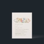 Summer Wildflower Boho Wedding Invitation<br><div class="desc">This beautiful Boho-inspired wildflower botanical invitation is perfect for your summer wedding. The delicate wildflower illustration and simple font create a bohemian feel that perfectly captures the spirit of your special day.</div>