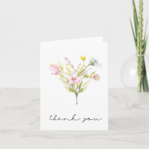 Summer Wildflower Bouquet Thank You Card
