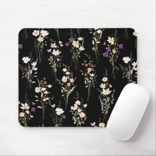 Summer Wildflower Bouquets Abstract Design Mouse Mat