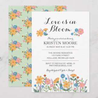 Summer Wildflower Bridal Shower Invitation