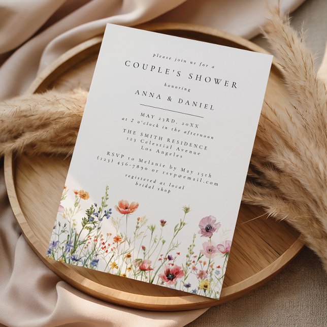 Summer Wildflower Couple's Shower Invitation (Creator Uploaded)