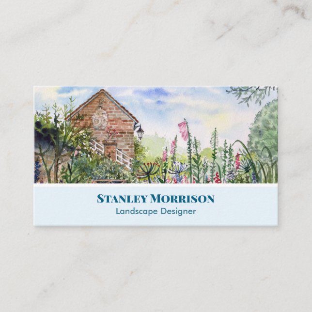 Summer Wildflower English Garden in York Business Card (Front)