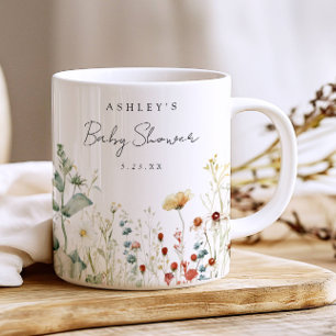 Summer Wildflower Field Baby Shower Favour Coffee Mug