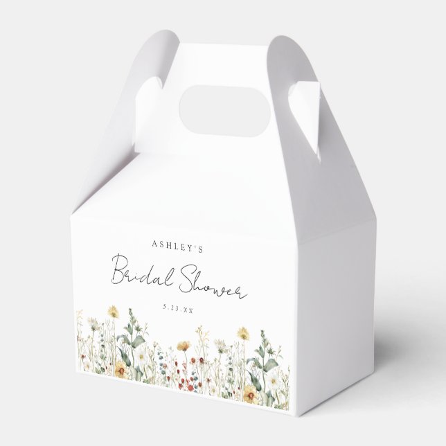Summer Wildflower Field Bridal Shower Favour Box (Front Side)